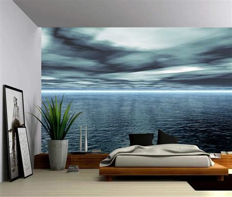 Seascape Blue Ocean Horizon Self Adhesive Vinyl Wallpaper Peel