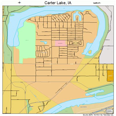 Carter Lake Iowa Street Map 1911215