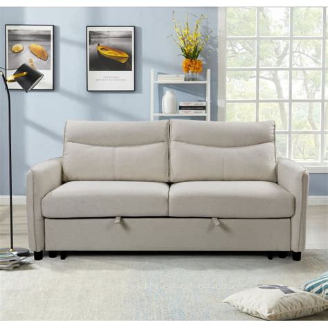 3 In 1 Queen Convertible Sofa Bed 75 Sleeper Sofa Futon Sofa Couch