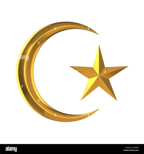 3d Islamic Star And Crescent Moon Symbol Stock Photo Royalty Free