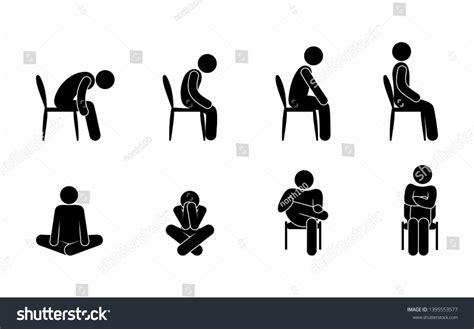 sitting person stick figure man pictogram icon people set #Ad , #spon ...