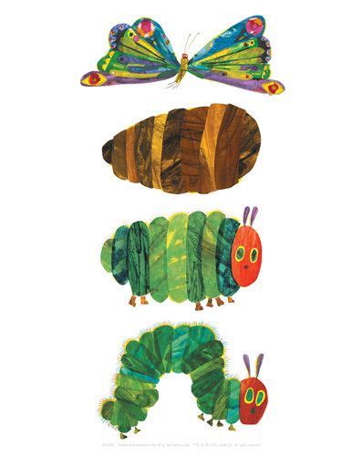 Millionen kinder weltweit lieben die geschichte der «kleinen raupe nimmersatt». Poster mit Illustration von Eric Carle (mit Bildern ...
