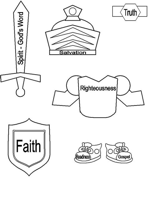 Armor Of God Coloring Pages - Coloring Home