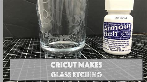 Easy Glass Etching Under Mins Using Armour Etch Cream And Cricut