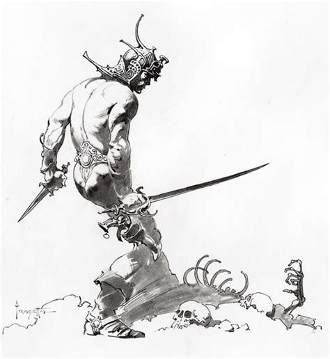 Frank Frazetta Fantasy Art Men Fantasy Artist Ink Illustrations