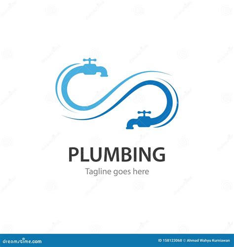 Plumbing Logo Stock Vector Illustration Of Emblem Abstract 158123068