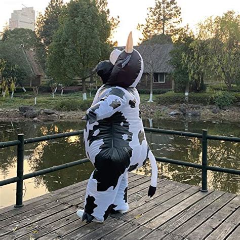 Arokibui Inflatable Cow Costume For Women Funny Blow Up Costume For