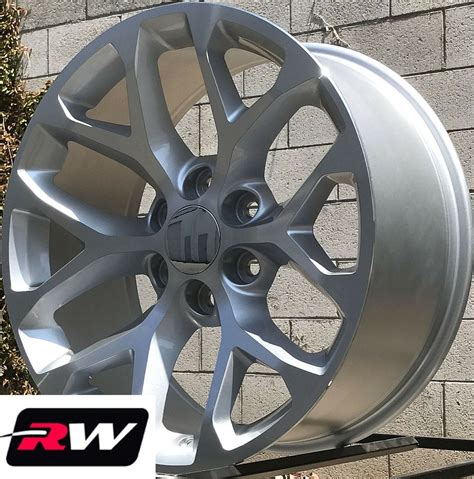 20 X9 Inch Chevy Silverado Factory Style Snowflake Wheels Silver