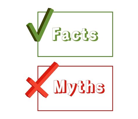 Premium Vector Facts And Myths Icons Green And Red Symbols Vector