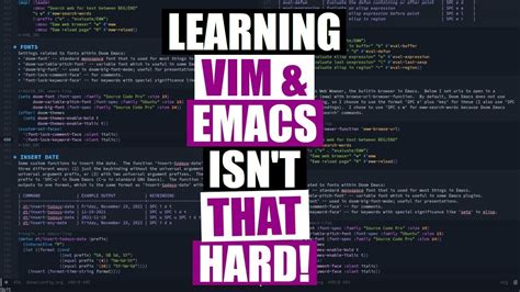 Vim And Emacs Are The Most Important Skills You Should Learn Youtube