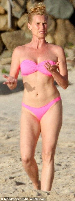 Nicollette Sheridan Splashes About In A Bright Pink Two Piece On St