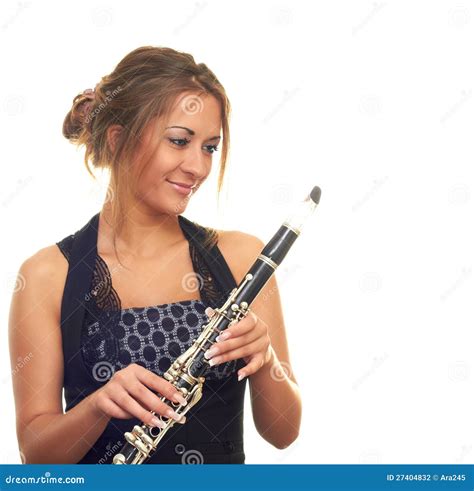 Girl With Clarinet Stock Photo Image Of Student Background 27404832