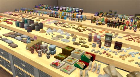 Food And Pantry Clutter Mega Set Brazenlotus Place Sims 4 Kitchen