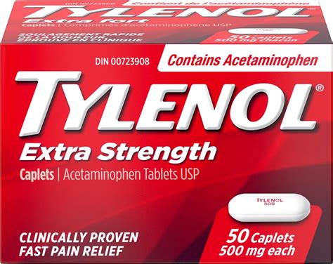 Tylenol Extra Strength Acetaminophen Caplets 500 Mg Amazonca Health