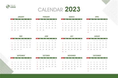 Premium Vector 2023 Calendar Template Editable Vector