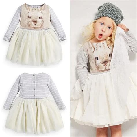 2015 New Girls Clothes Spring Autumn Childrens Long Sleeved Dress