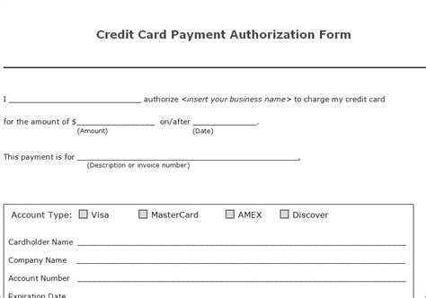 Pre authorized credit card payment agreement. 19+ Credit Card Authorization Form Template Download PDF Doc
