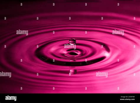Perfect Water Drop Splashing Into Smooth Water Causing Ripples In A