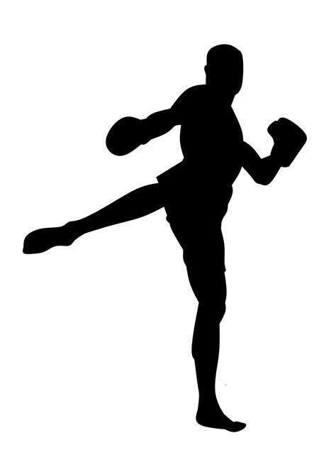 Kickboxing Silhouette Free Illustration