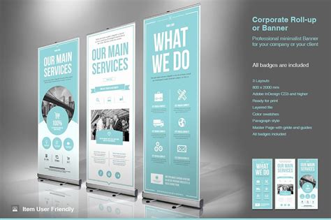 Roll Up Banners Template Inspirational Business Roll Up Banner Flyer