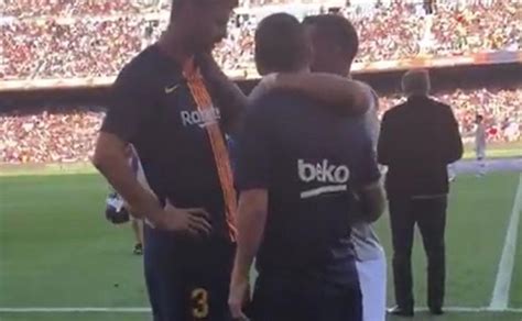 Momentazo íntimo El Video Que Muestra El Diálogo Entre Tevez Piqué Y Messi Dentro Del Camp Nou