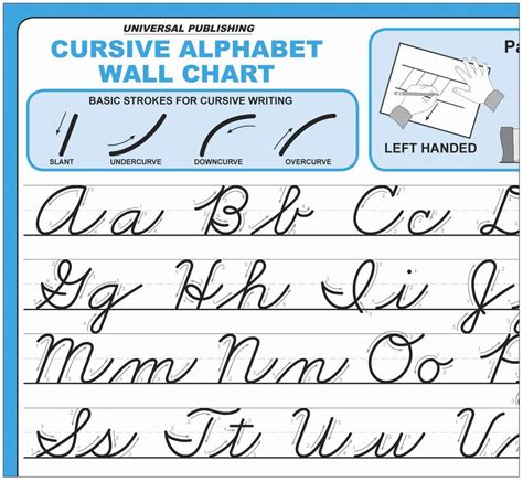 Cursive Alphabet Chart Printable Students Learn To Read And Write