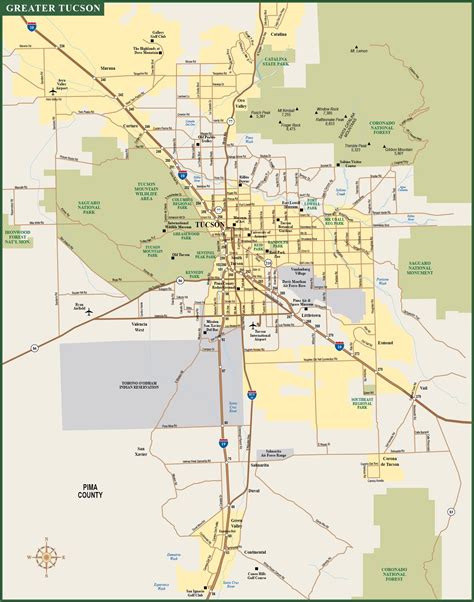 Tucson City Limits Map