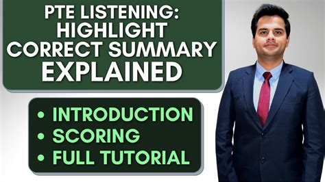 PTE Highlight Correct Summary Detailed Explanation Introduction
