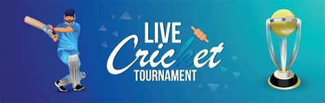 Cricket Tournament Match Banner With Stadium Background 2154776 Vector