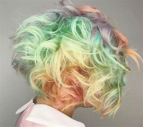Love to wear ponytails but hair is short? 28 Cool Rainbow Hair Color Ideas Trending for 2018!