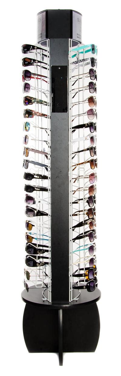 Rotating Floor Sunglass Display Rack Holds 80 Sunglasses Fl 80 Blk