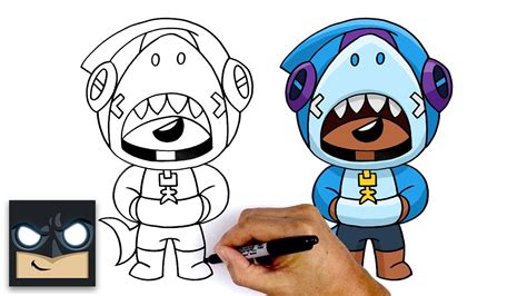 Learn how to draw shelly always with this simple, step by step guide with free unimaginable une orque nageant en pleine mer. How To Draw Brawl Stars 🦈 Shark Leon - YouTube