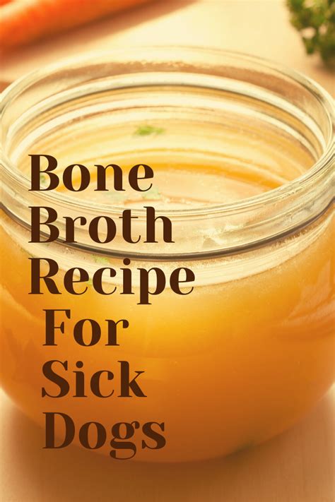 The long cooking time — ranging from while marketers tout bone broth for its mineral content, it seems the vegetables used in the cooking process — not the bones — may provide many. Bone Broth For Sick Dogs- Simple Recipe | Broth recipes ...