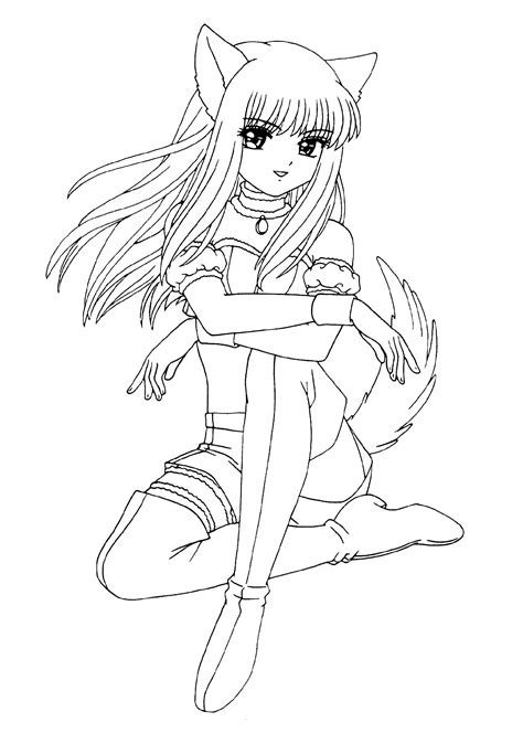 Cute Anime Printable Coloring Pages