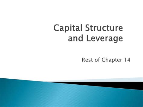 Ppt Capital Structure And Leverage Powerpoint Presentation Free