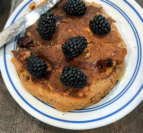 Blackberry Peanut Butter And Almond Milk Pancakes Baker Without Borders