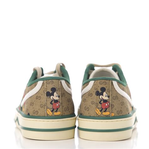 Gucci X Disney Gg Supreme Monogram Womens Mickey Mouse Sneakers 37 590026