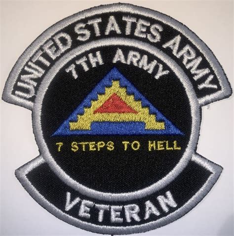 7th Army Seven Steps To Hell Veteran Patch Decal Patch Co