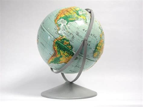 Classroom Globe Nystrom Sculptural Raised Relief World Globe Etsy