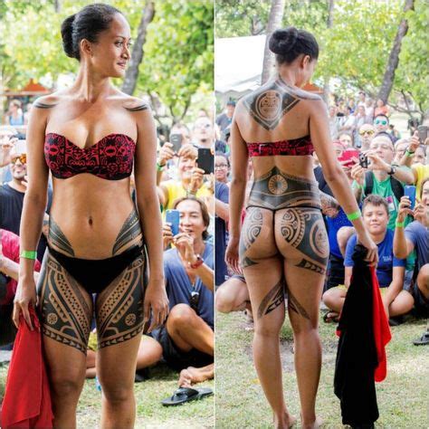 Polynesian Tattoos Tattooed Women Full Body Polynesian Tattoo