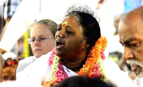 Mata Amritanandamayi During Her First Day Of Two Day Chennai Visit