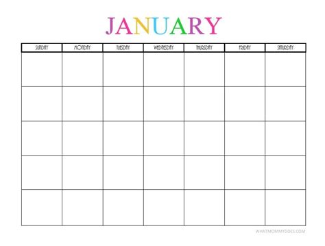 Free Printable Large Grid Calendar Calendar Printables Large Monthly