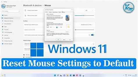 How To Reset Mouse Settings To Default In Windows 1110 Youtube