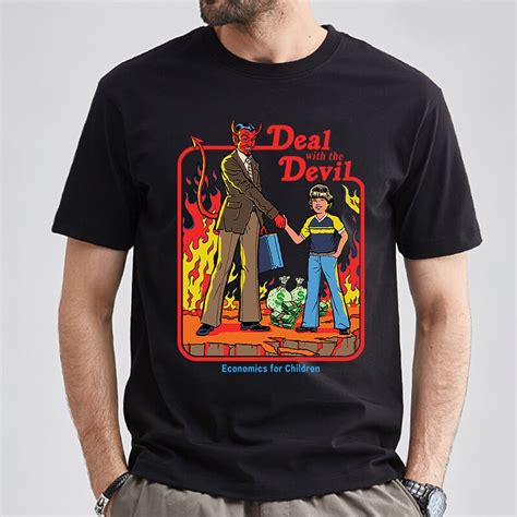 Lets Summon The Devil Vintage Horror Satan Demon Tshirt Classic Scary