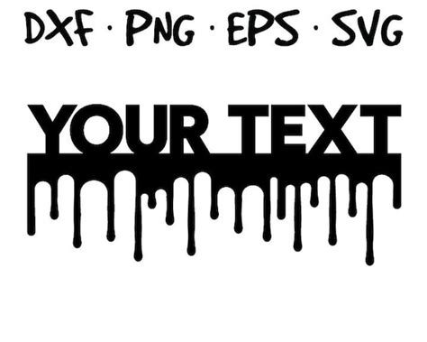 Custom Text Dripping Inspired Logo Vector Svg Files In Svg Etsy