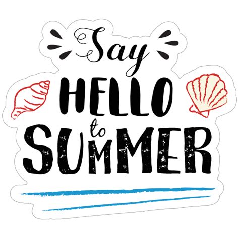 Cute Say Hello To Summer Sticker