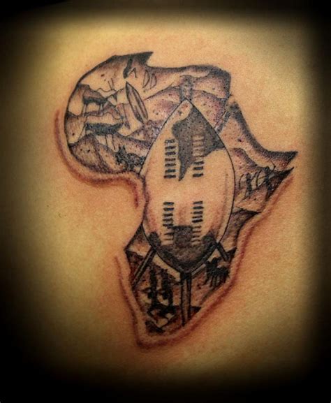 Outline Of Africa Tattoo Africa Map Tattoo Lion In Africa Map Africa
