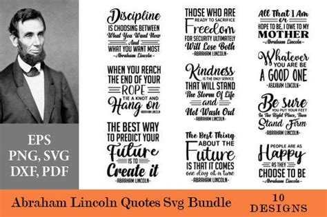 1 Abraham Lincoln Quotes Svg Bundle Designs And Graphics