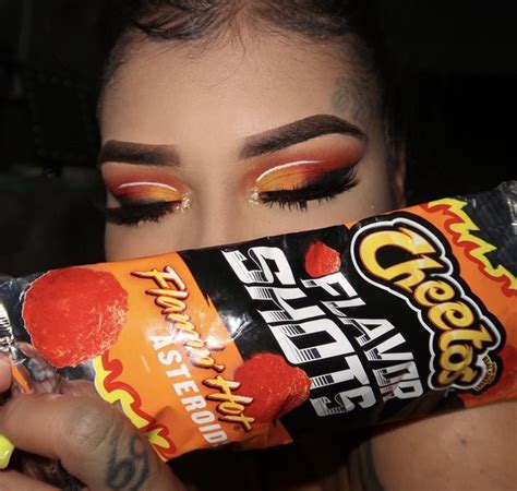 Hot Cheeto Flavor Shots Inspired Look Makeup Beauty Makeup Alley