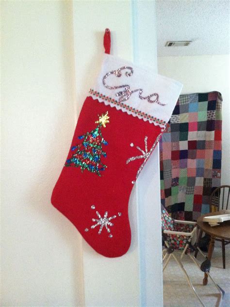 Diy Decorated Stocking For Ezra Christmas Crafts